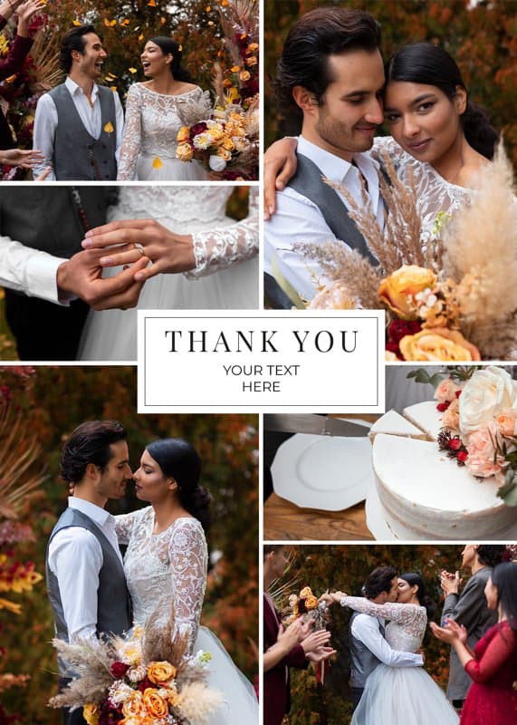 Romantic Collage Thank You Card