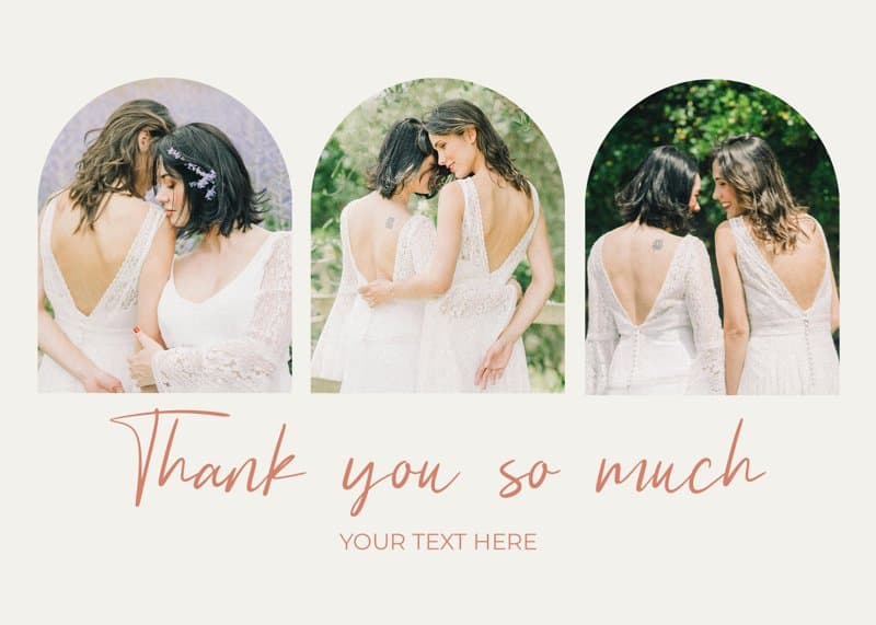 Wedding Arches Thank You Card