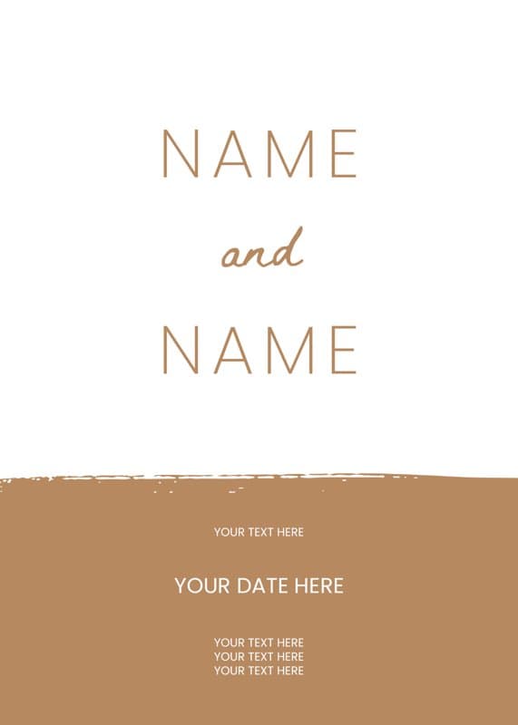 Bold Brown Invitation Card