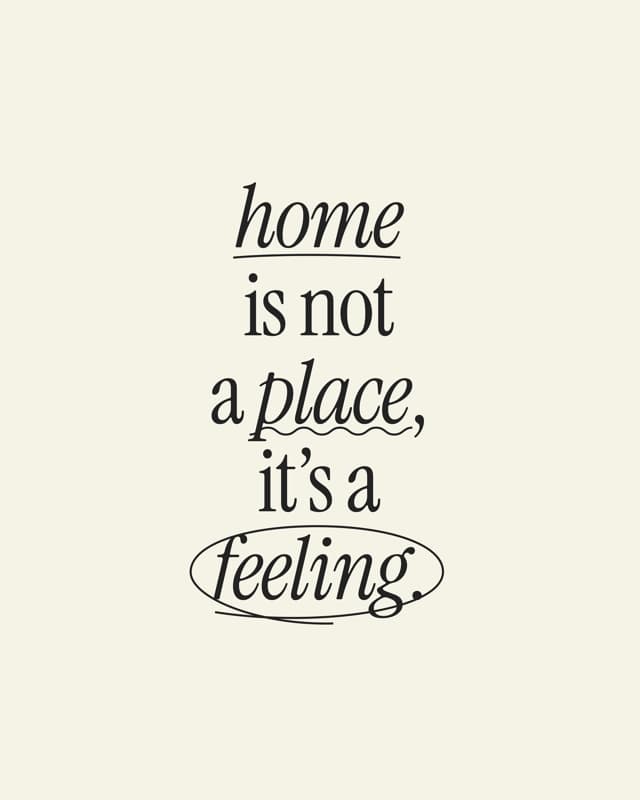 B&W Home Quote Poster