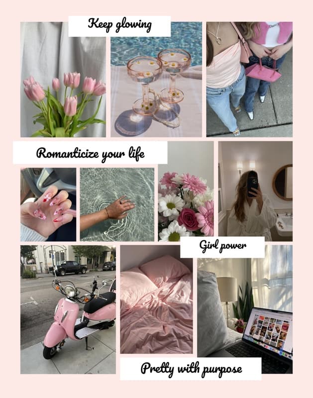 Vision Board Girly Poster