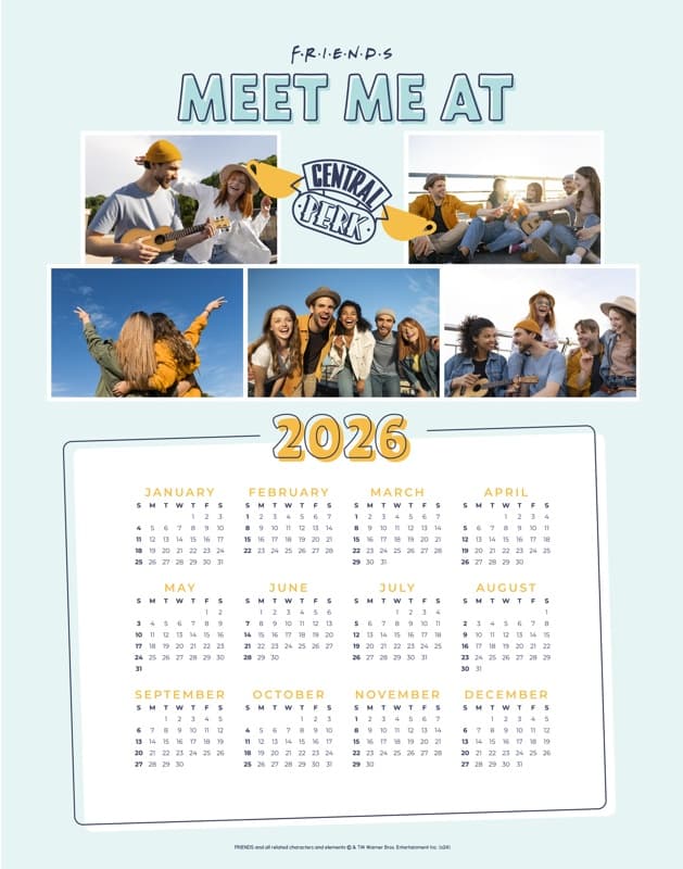 Friends™ Central Perk Cups Blue Calendar Poster