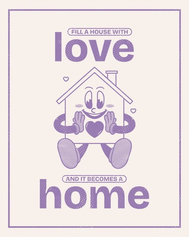 Purple Retro Cartoon Quote Poster