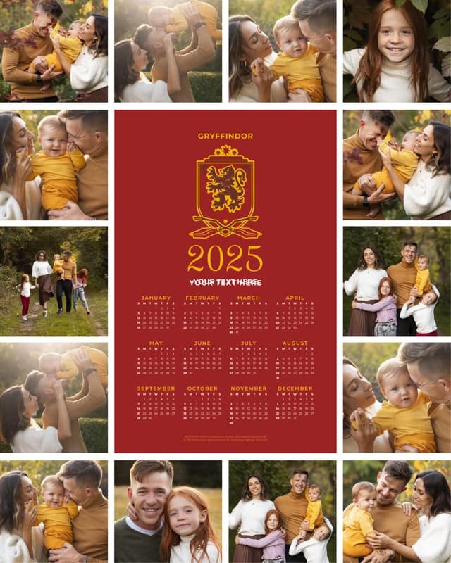 Harry Potter™ Gryffindor Calendar Poster