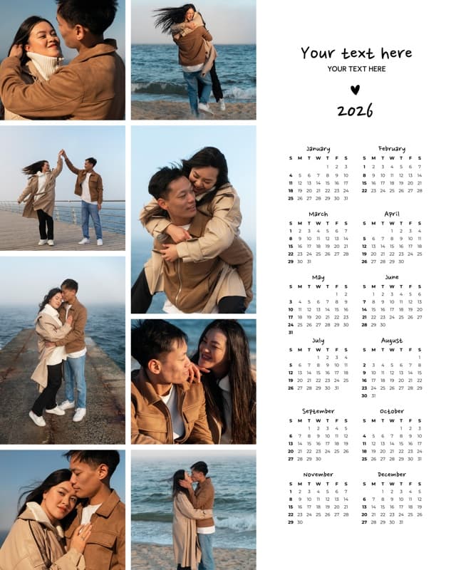 Classical Side Calendar Poster