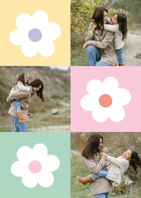 Retro Bloom Multiphoto Card