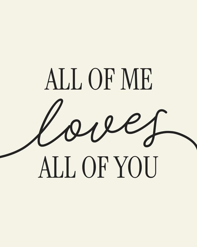 B&W Love Quote 2 Poster