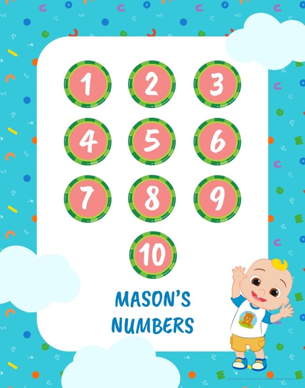CoComelon™ Numbers JJ Rainbow Poster