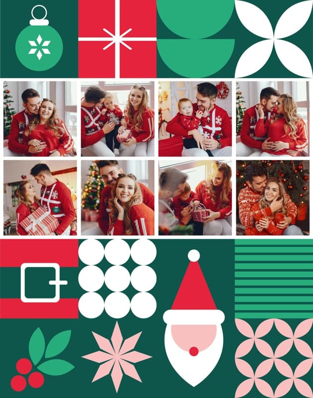 Top Christmas Mosaic Poster