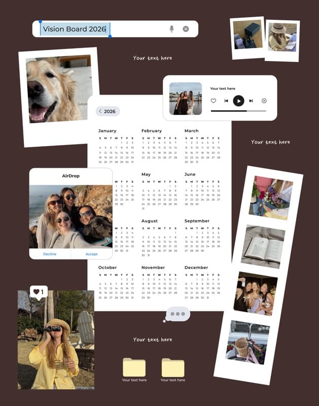 Vision Board Photo Dump Poster