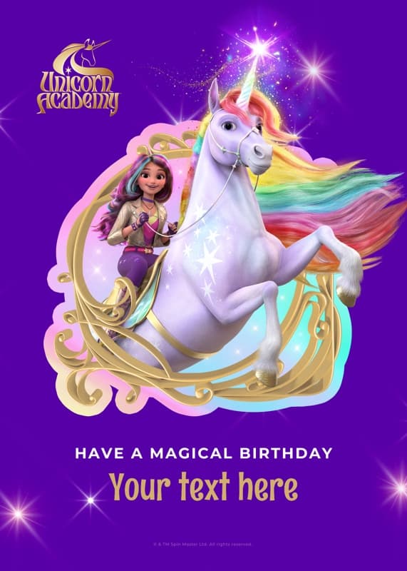 Unicorn Academy™ Magical Birthday Sophia And Wildstar Card