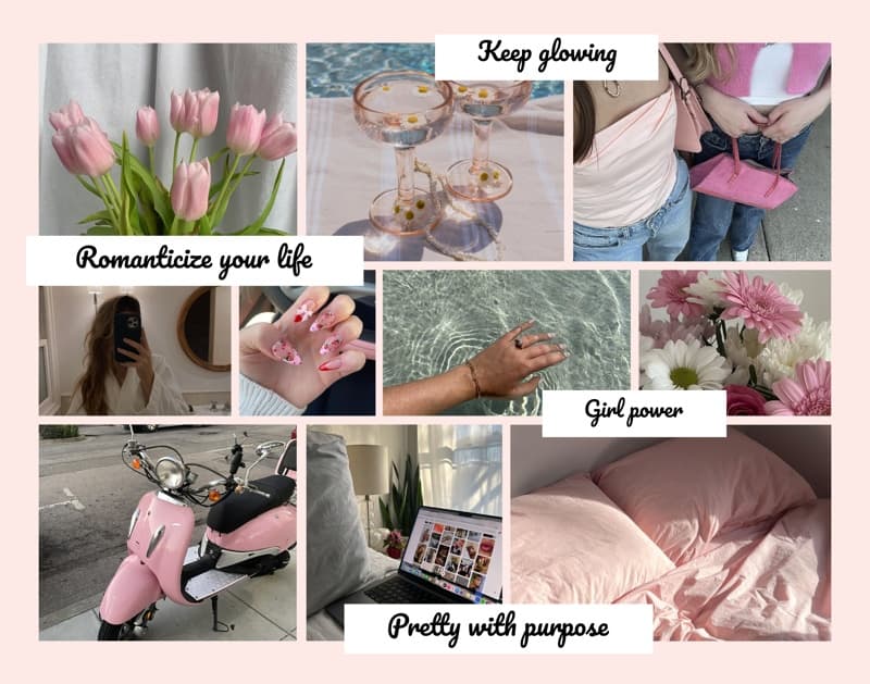 Vision Board Girly Landscape Poster
