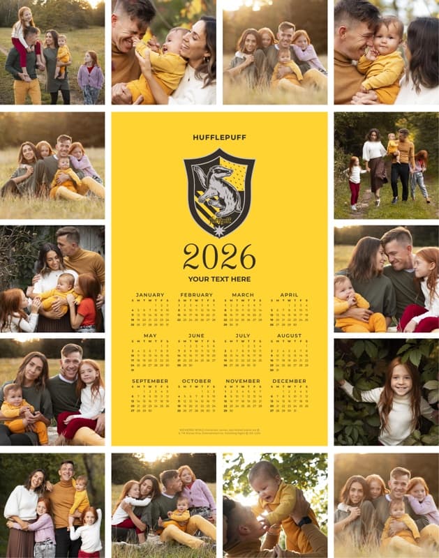 Harry Potter™ Hufflepuff Calendar Poster