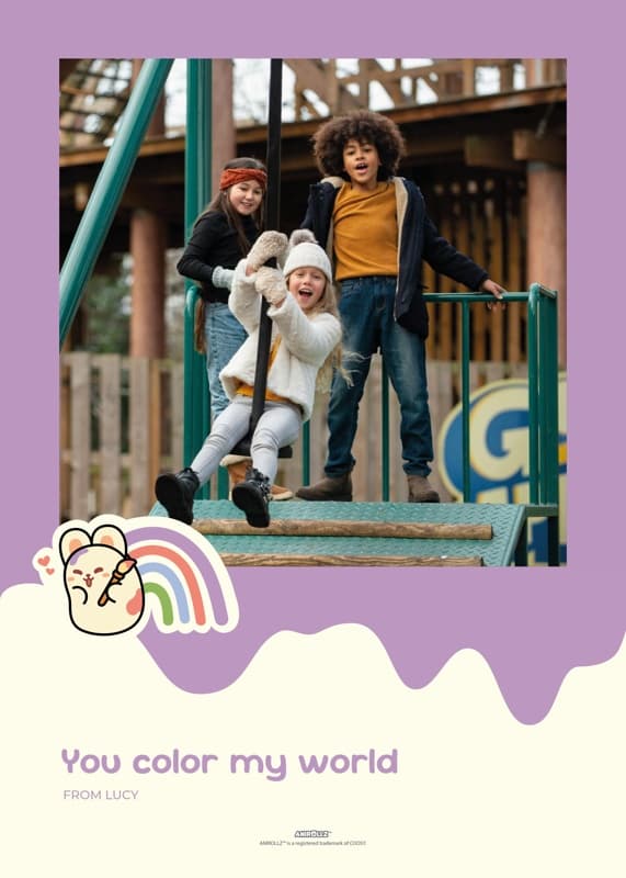 Anirollz® Rainbow World Photo Card