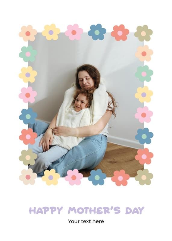 Retro Bloom Square Card