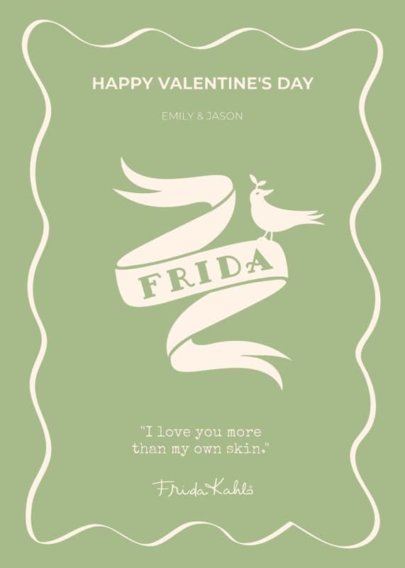 Frida Kahlo™ Ribbon and Bird Card