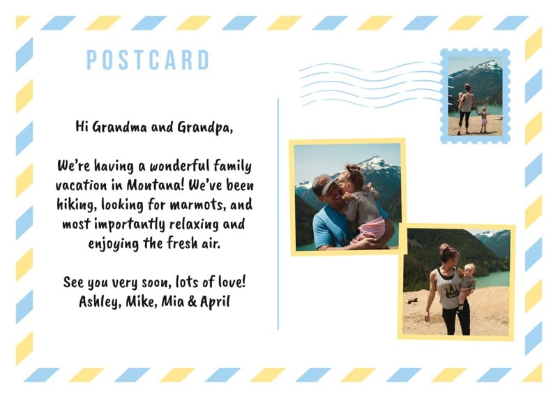 Postcard Summer Card