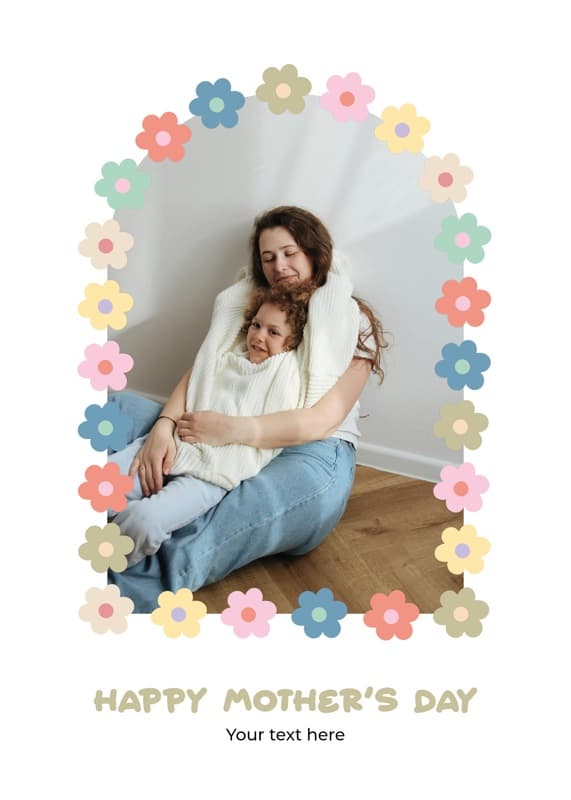 Retro Bloom Arch Card