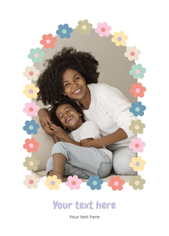 Retro Bloom Arch Card