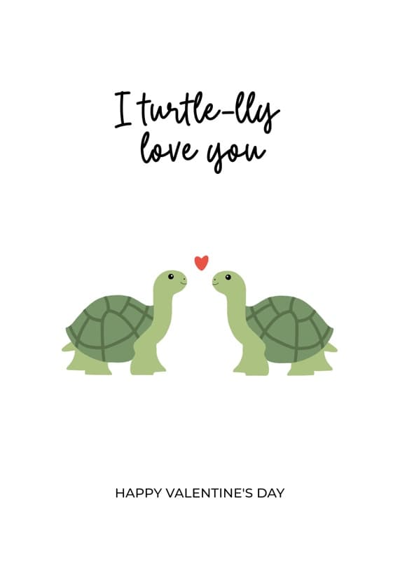 Turtle Love Quote Card