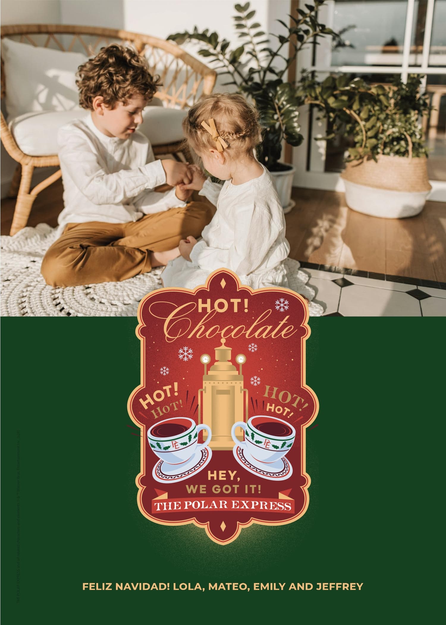 Polar Express™ Green Chocolate Card