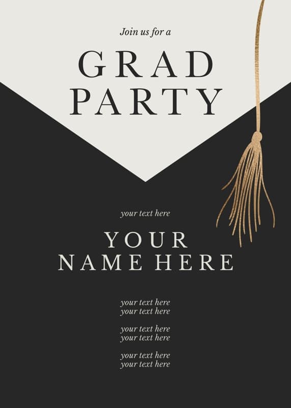 Tassel Party Invitation Card