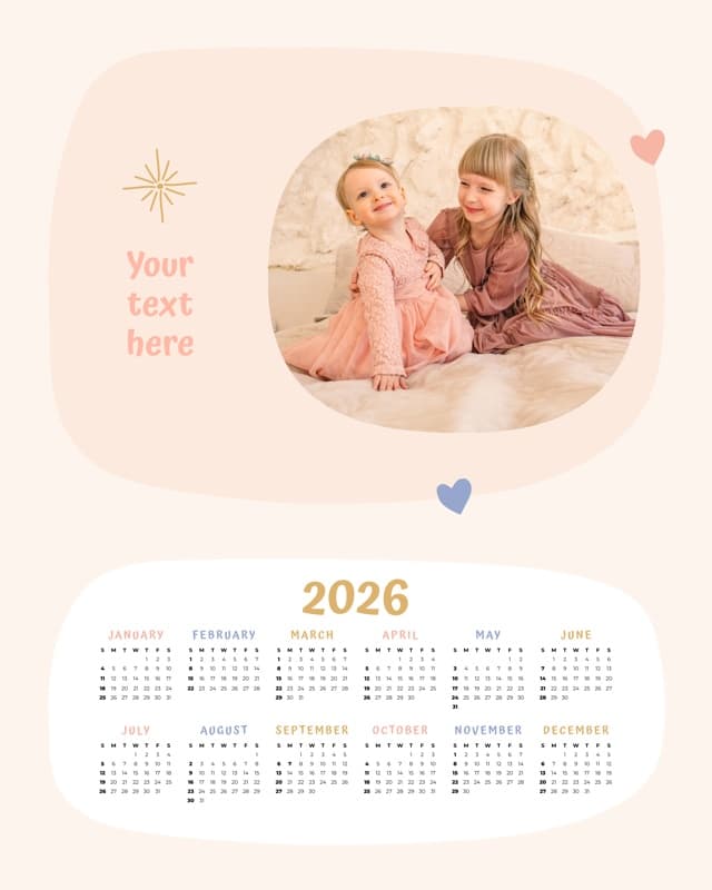 Kid Calendar Poster
