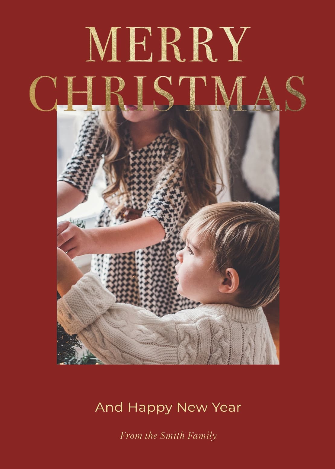 Merry Christmas Gold Card