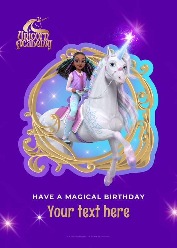Unicorn Academy™ Magical Birthday Layla And Glacier Card