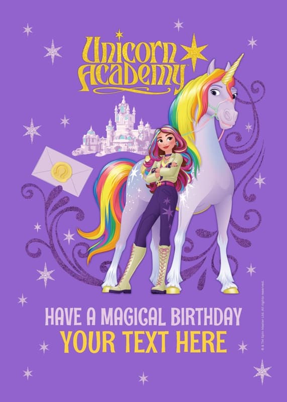 Unicorn Academy™ Birthday Greetings Card