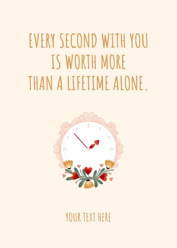 Time Of Love Quote Card