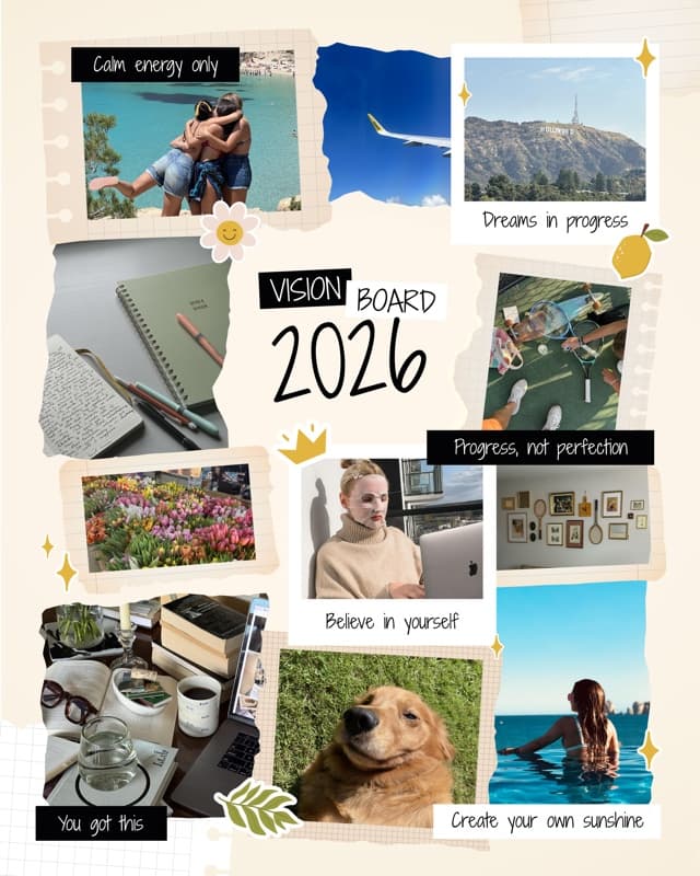 Vision Board Scrapbooking Poster