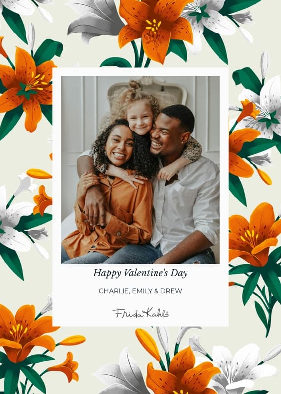 Frida Kahlo™ Orange Flowers Card