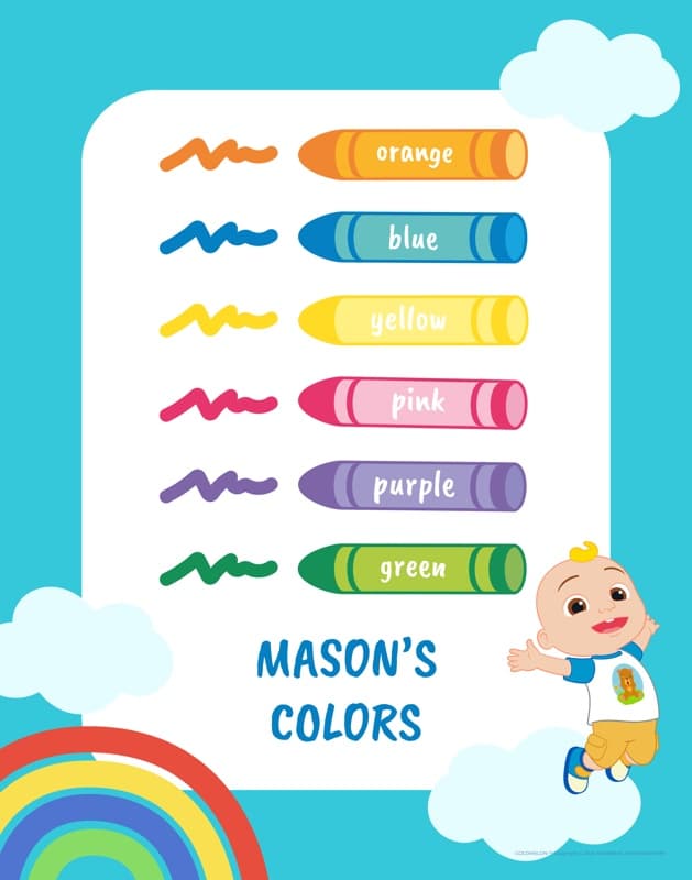 CoComelon™ Colors JJ Rainbow Poster