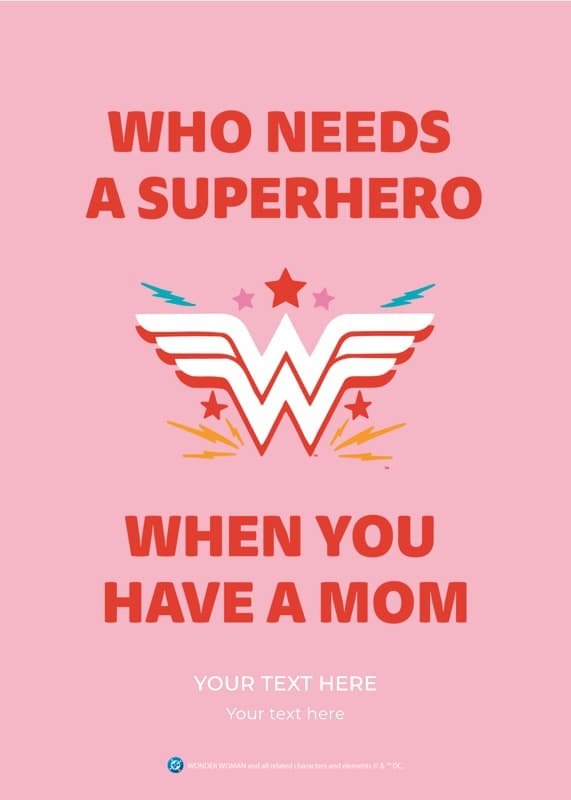 Wonder Woman™ Superhero Mom Card