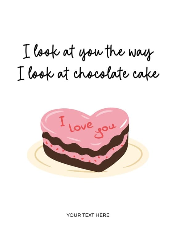 Chocolate Cake Quote Card