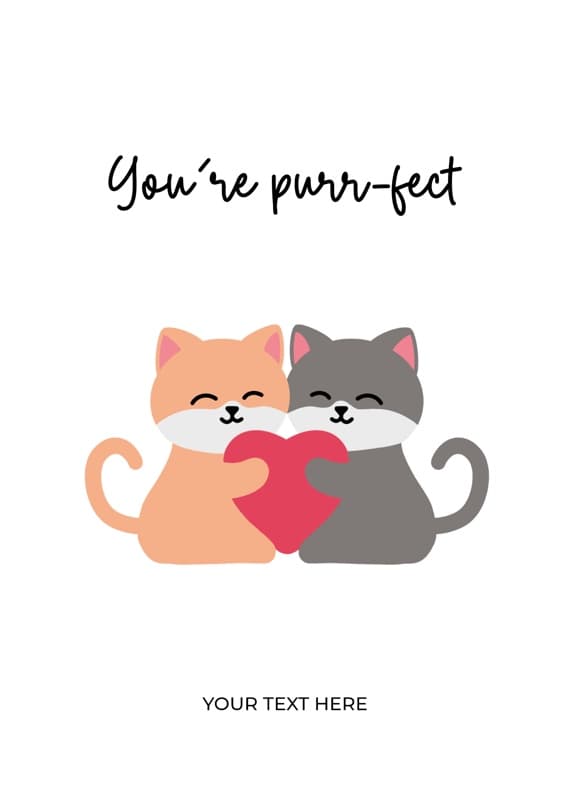 Purr-fect Cat Quote Card