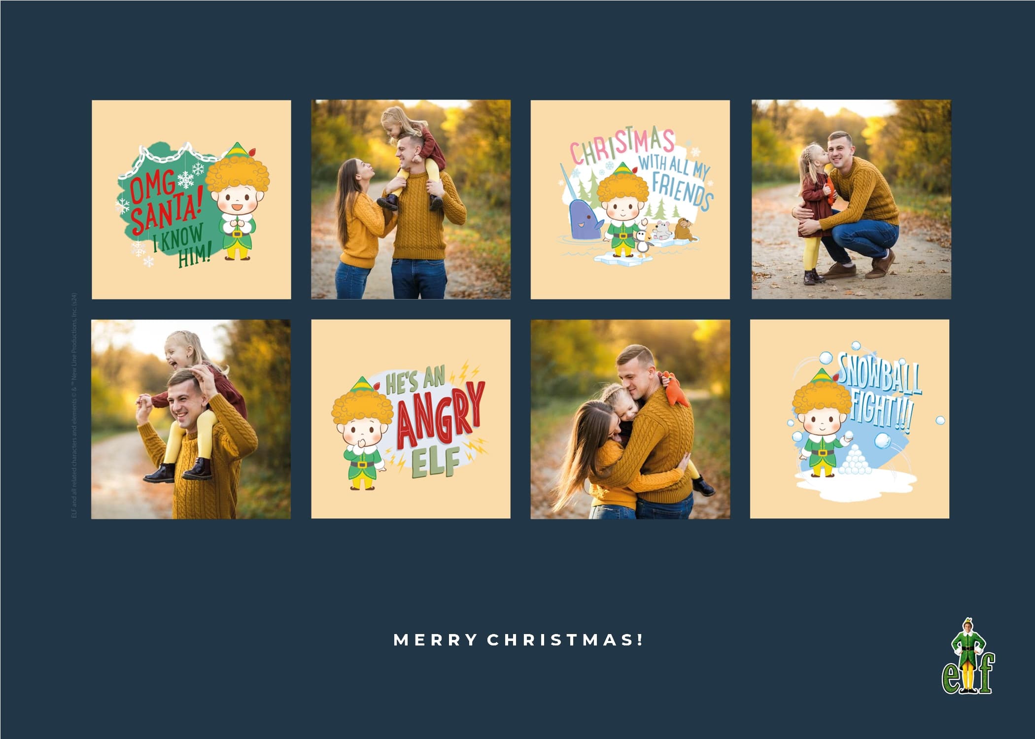 Elf™ Multiphoto Blue Card