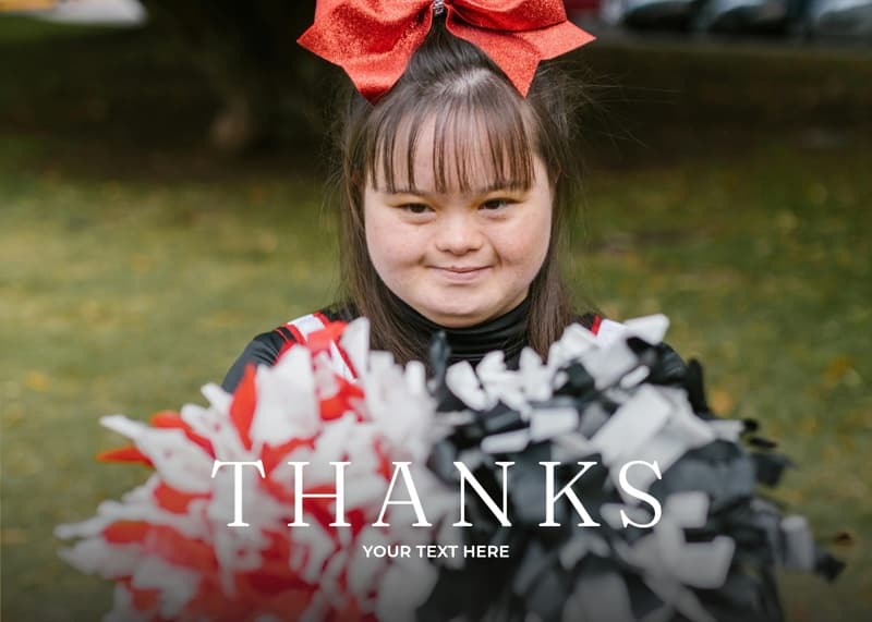 Landscape White Capital Thank You Card