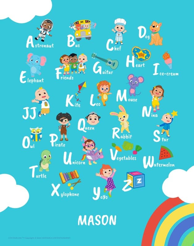 CoComelon™ Alphabet Rainbow Poster