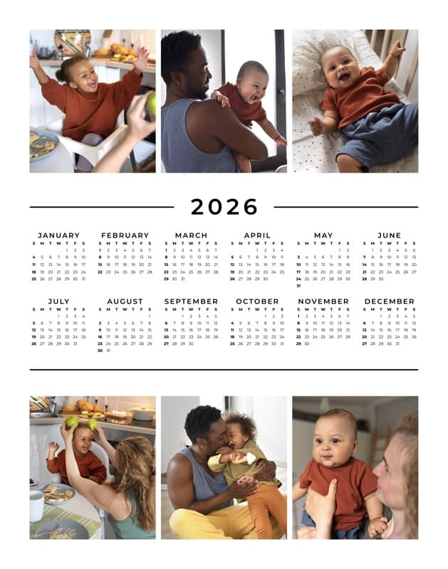 Multiphoto Classic Calendar Poster