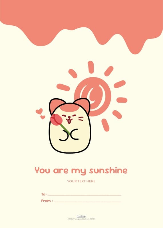 Anirollz® Sunshine Valentine Kids Card