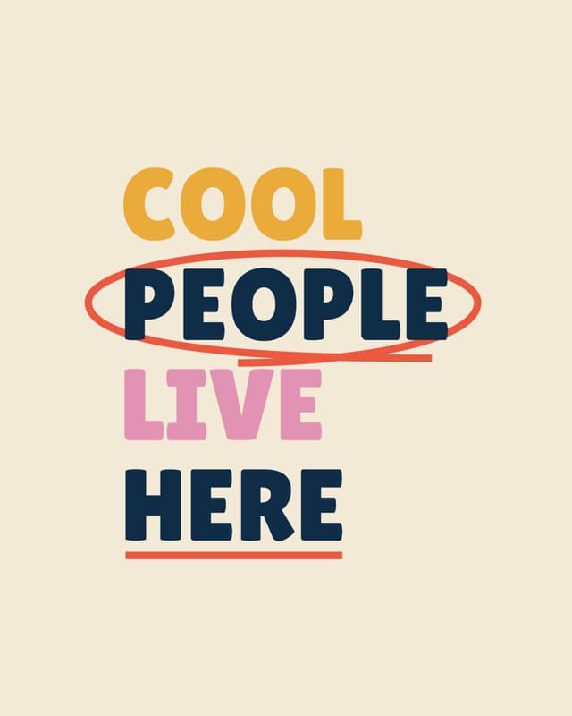 Cool People Quote Poster
