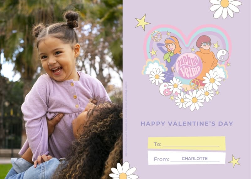 Scooby Doo™ Rainbow Heart Photo Card