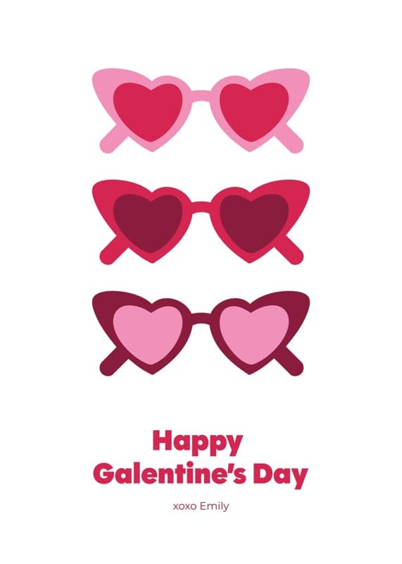 Galentine Sunglasses Card