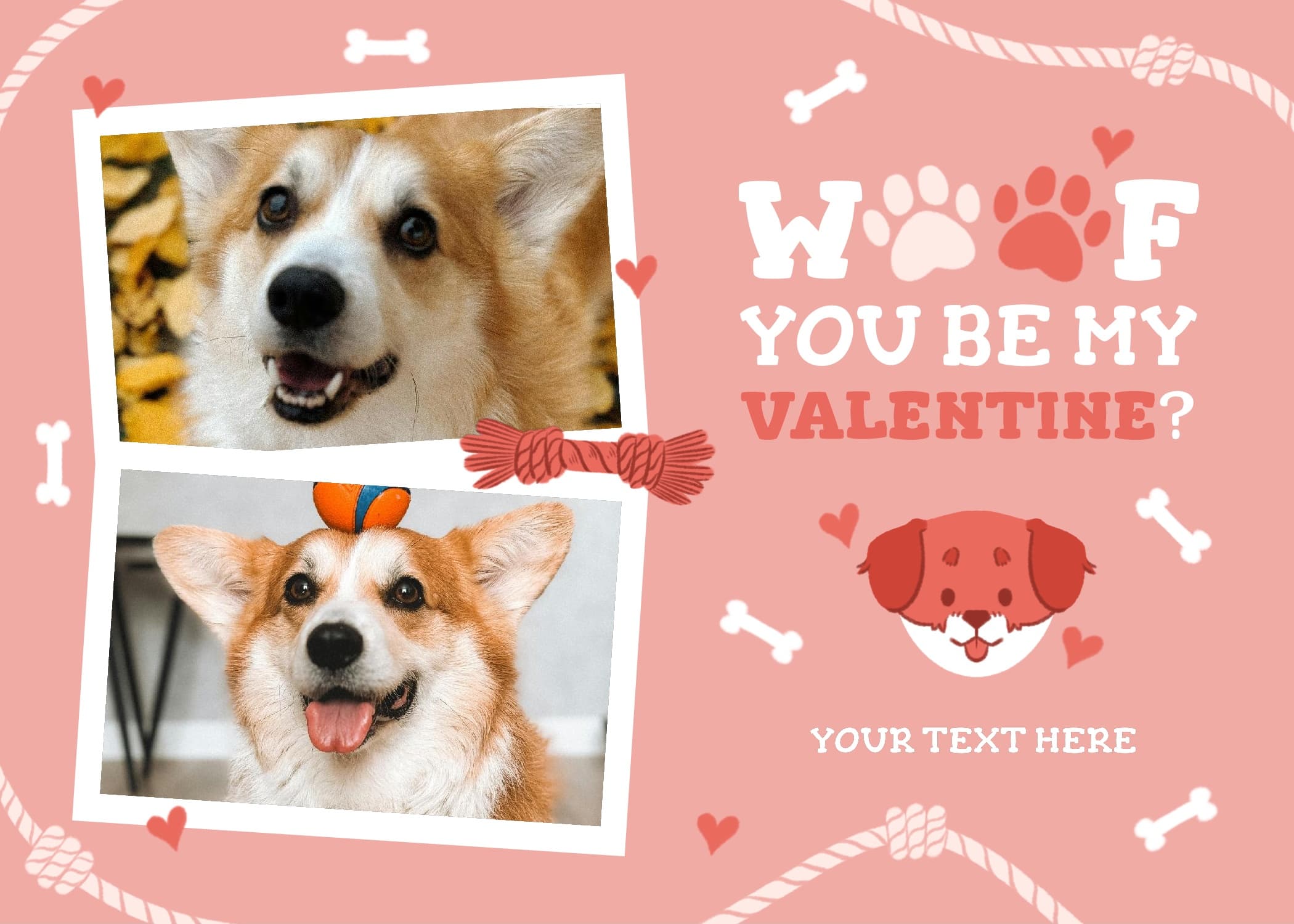 Woof Valentine Multiphoto Card