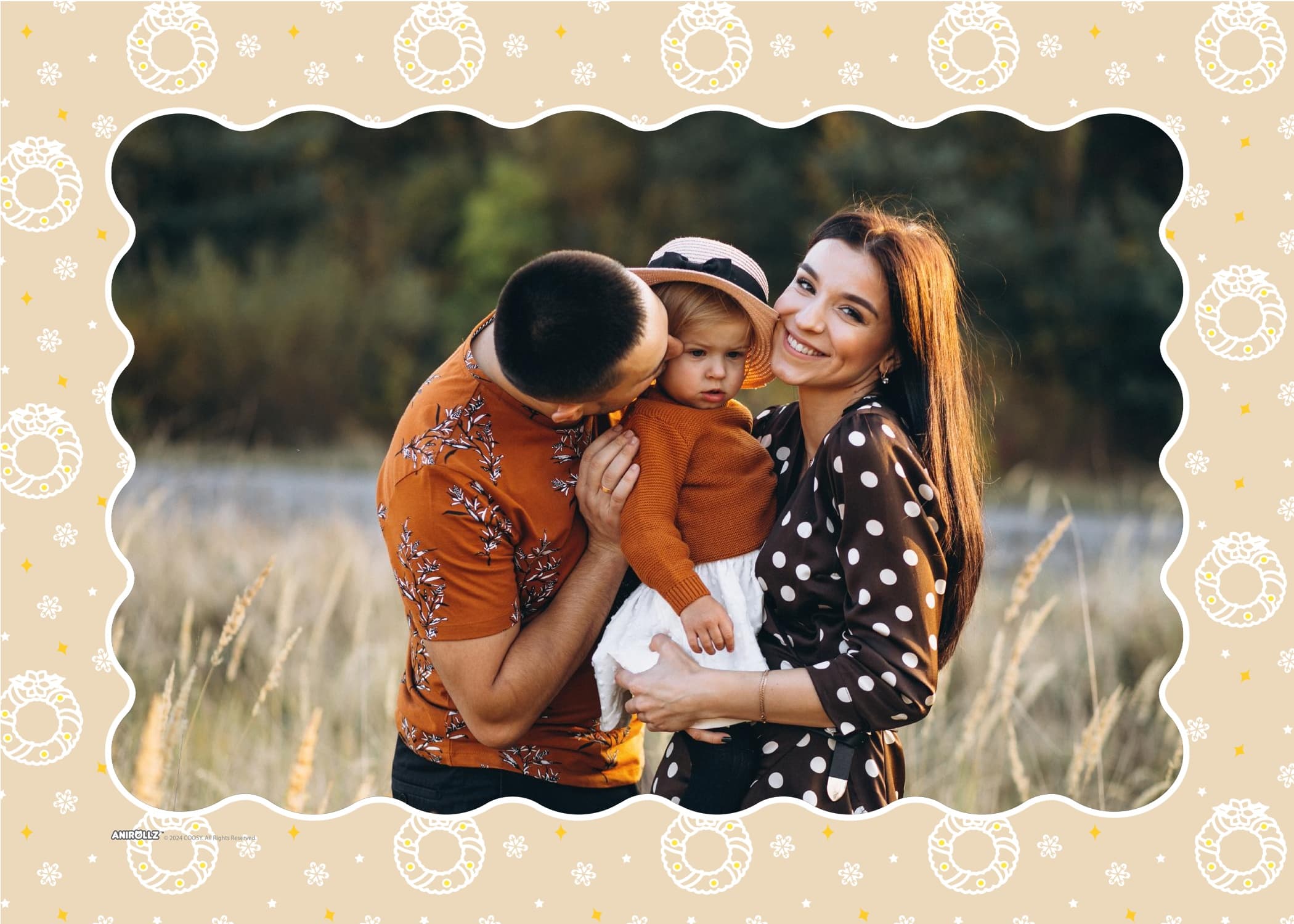 Anirollz® Pattern Christmas Card