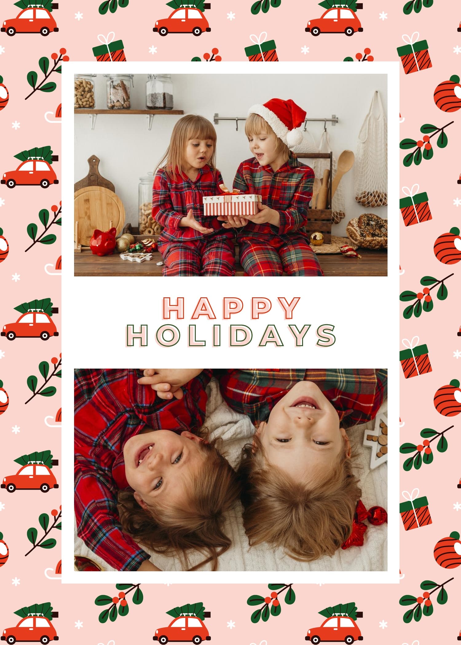 Christmas Cars Pattern Card