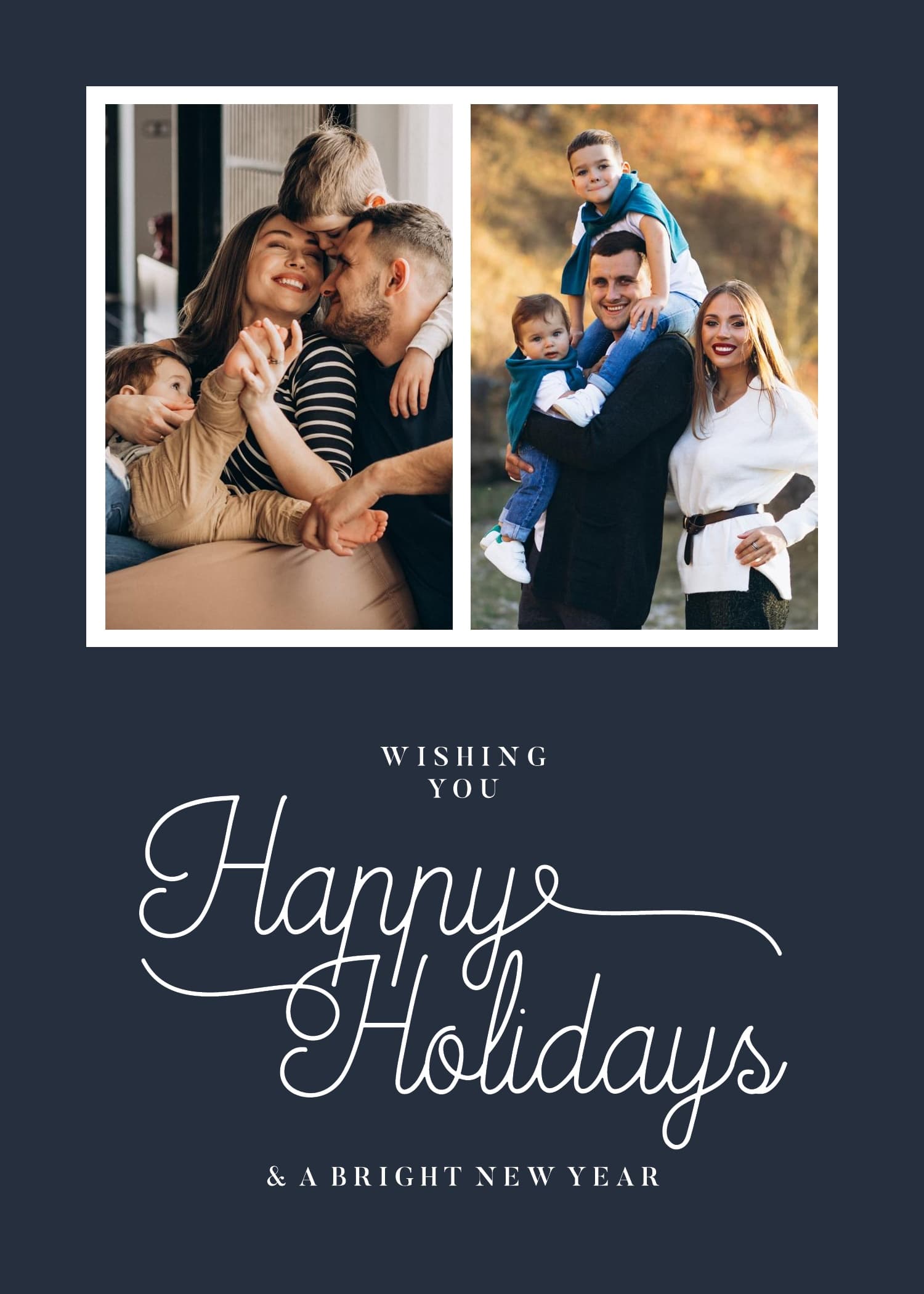 Holidays Wishes Blue Card