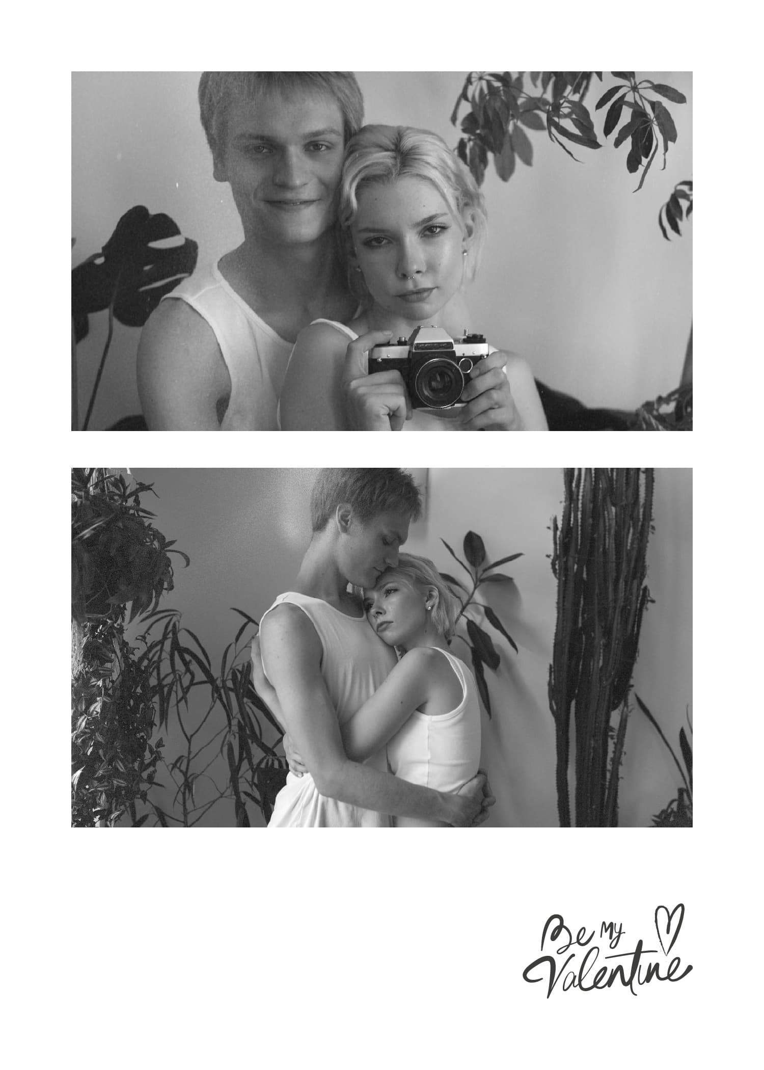 Black And White Valentine Card